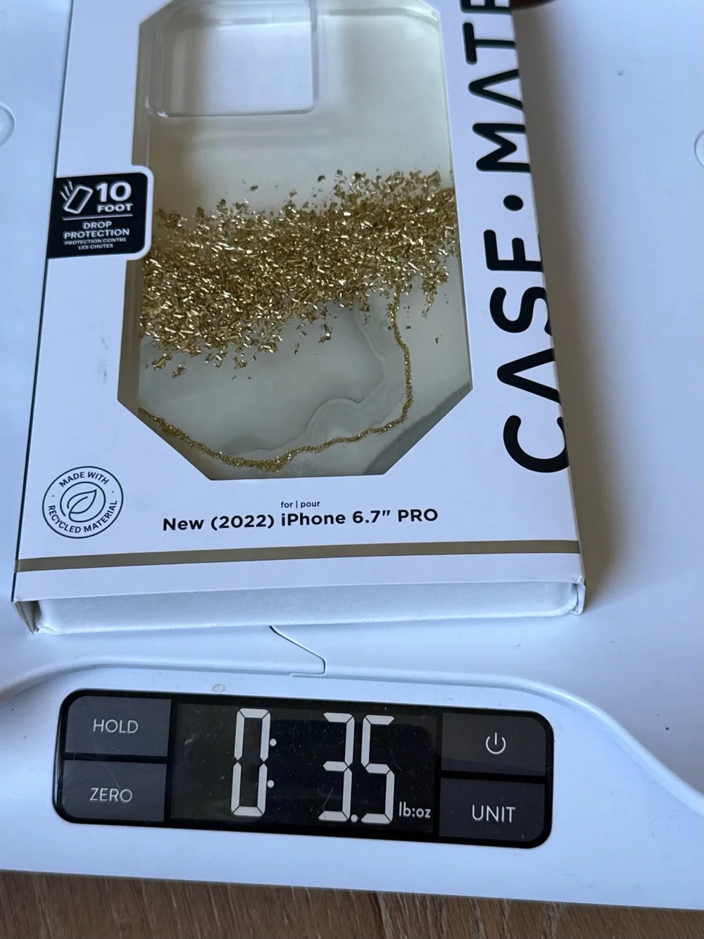 New case-mate Gold Glitter foil iPhone 6.7